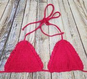 Tularosa Bikini Top Smocked Pink Small Triangle