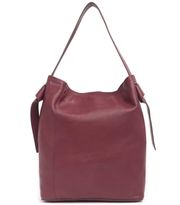 | NWT Jeun Dark Red Hobo Slouchy Leather Shoulder Tote Bag