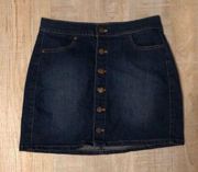 Wax Jean Denim Skirt small