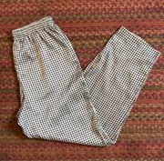 VTG HOUNDSTOOTH SATIN PULL ON PANTS