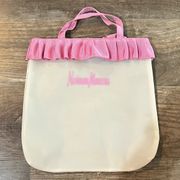 WILL NOT TAKE LESS Neiman Marcus Semi-Transparent Tote with Ruffled Trim