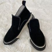 SeaVees x Derek Lam Huntington Middie Black Suede Slip On Sneaker Sz 6.5