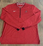 Nike New  Alabama Crimson Tide Half ZIP Coach Top Jacket Mens L