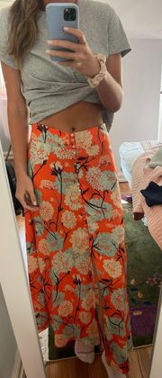 Satin Midi Skirt