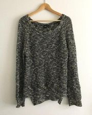 ASOS Ribbed Oversized Crewneck Sweater Tweed Womens Size 2