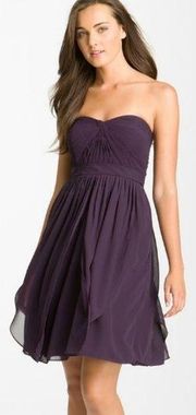 Jenny Yoo‎ 'Keira' Convertible Strapless Chiffon Dress Lined Womens Size 6