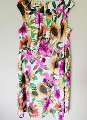 Dressbarn floral fit and flare dress size 14W
