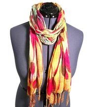 Rue 21 Neck Scarf Orange Yellow Magenta Geo