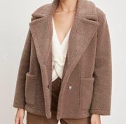 Velvet By Graham & Spencer Yoko Lux Sherpa Oversized Jacket NWT Size XSmall