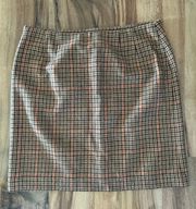 Michael  Plaid Wool Above Knee Lined Skirt Size 6 - NWOT