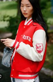 Red And White Varsity Jacket