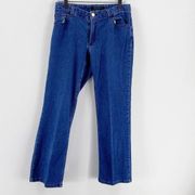 THEORY Blue Medium Wash Cropped Jeans