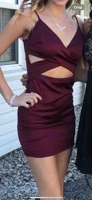 Maroon Mini Dress