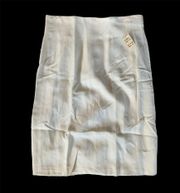 NWT Made in USA  Cream White Boho Beachy Stephanie Queller Pencil Skirt