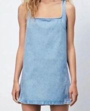 Square Neck Tank Jean Mini Dress