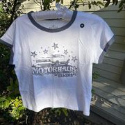 Hollister  graphic car ringer tee