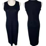 Sleeveless Knit Sheath Dress Black, size XS
