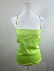 Wayf NWT lime green women’s size XL Lace up Cami top