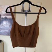 NWT Reformation 100% Cashmere Cropped top brown size L