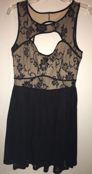 Black / Nude Lace Dress