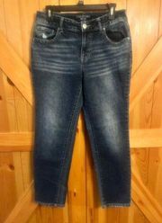 Maurices Jeans Women's Size 4R Blue Stretch Denim Distressed High Rise 30x27