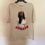 Aaliyah Nwot  retro 90s unisex cotton tshirt medium