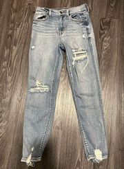 Eunina Rocky High Rise Boyfriend Jeans Size 1
Distressed medium wash jeans 
EUC