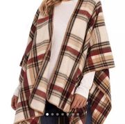 Woolrich Plaid Flannel Shawl/Wrap Scarf - One Size