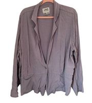 FLAX By Jeanne Englehardt Lilac Rayon Oversized Lagenlook Jacket Large