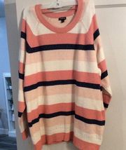 Torrid Plus size 2X striped soft long sleeve sweater womens