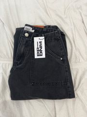 black wide leg jeans