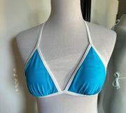 Small Blue Triangle Bikini Top
