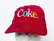 Coca Cola Coke Corduroy Red Baseball Cap