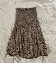 cheetah print tube top dress