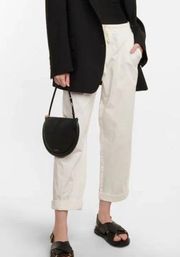 Velvet By Graham & Spencer MISTY twill Pants Small cream white cropped pant SM