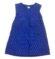 Mata Traders womens small shift dress cotton blue print casual