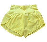 Love Tree Yellow Neon Woven Solid Inner Brief Back Pocket Shorts Size Small