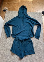 Blue Short/ Hoodie Set