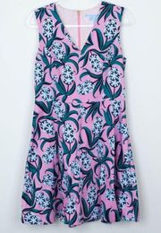 Draper James Hyacinth Floral Love Circle Sleeveless Dress Size 10