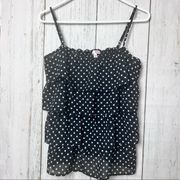 Bongo Juniors Boho Style Polka Dot Blouse Sz L