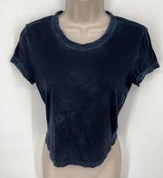 Cotton Citizen NEW Womens Standard Baby Tee T-Shirt *FLAW* Size M Vintage Navy