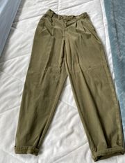 Army Green High Waisted Pants