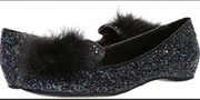 Kenneth Cole | Reaction Genie Bottle Glitter Flats with Puff Ball Size 9