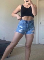 High Waisted Jean Shorts Size 6