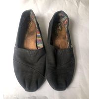 Toms  Black slip on flat shoes W8.5