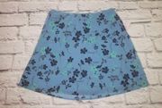 NEW Wild Fable Women's Size Medium Chiffon Slip Mini Skirt Blue Floral