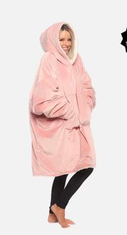 Comfy Light Pink Blanket Hoodie