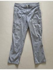 James Perse Pants Womens 26 Blue Cotton Linen Casual Classic Coastal