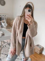 POL cream knit cardigan