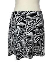 Express Y2K Zebra Mini Skirt Women's Medium